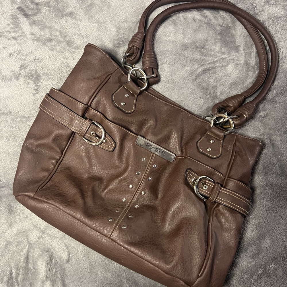 Rosetti Brown Leather Tote Bag